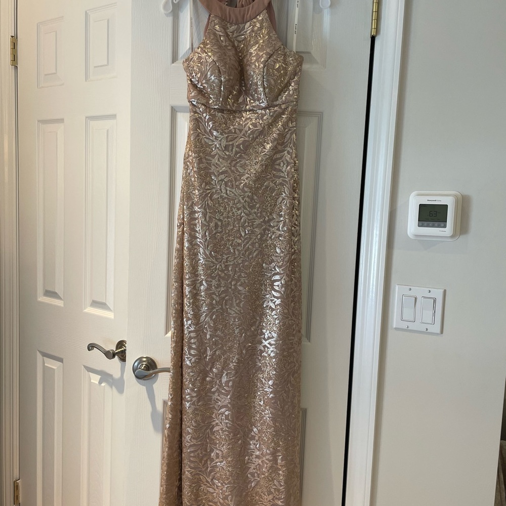 Gold sequin maxi dress